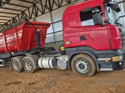 Carreta Scania, R440 – 6X4, Ano 2013 / Reboke Caçamba Aizi, Ano 2024 — foto do anúncio