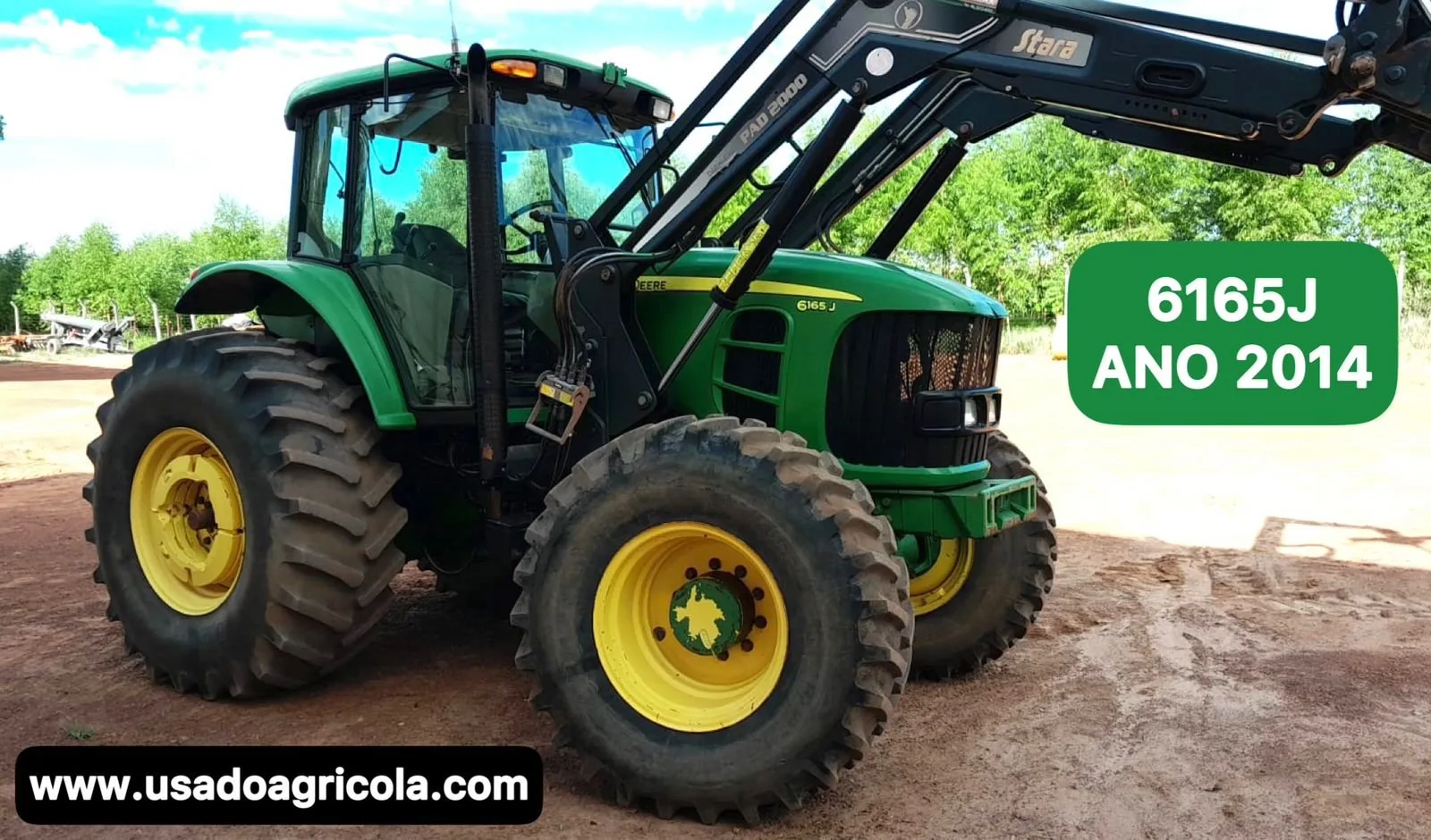 Trator John Deere, 6165J, Ano 2014, foto principal do anúncio