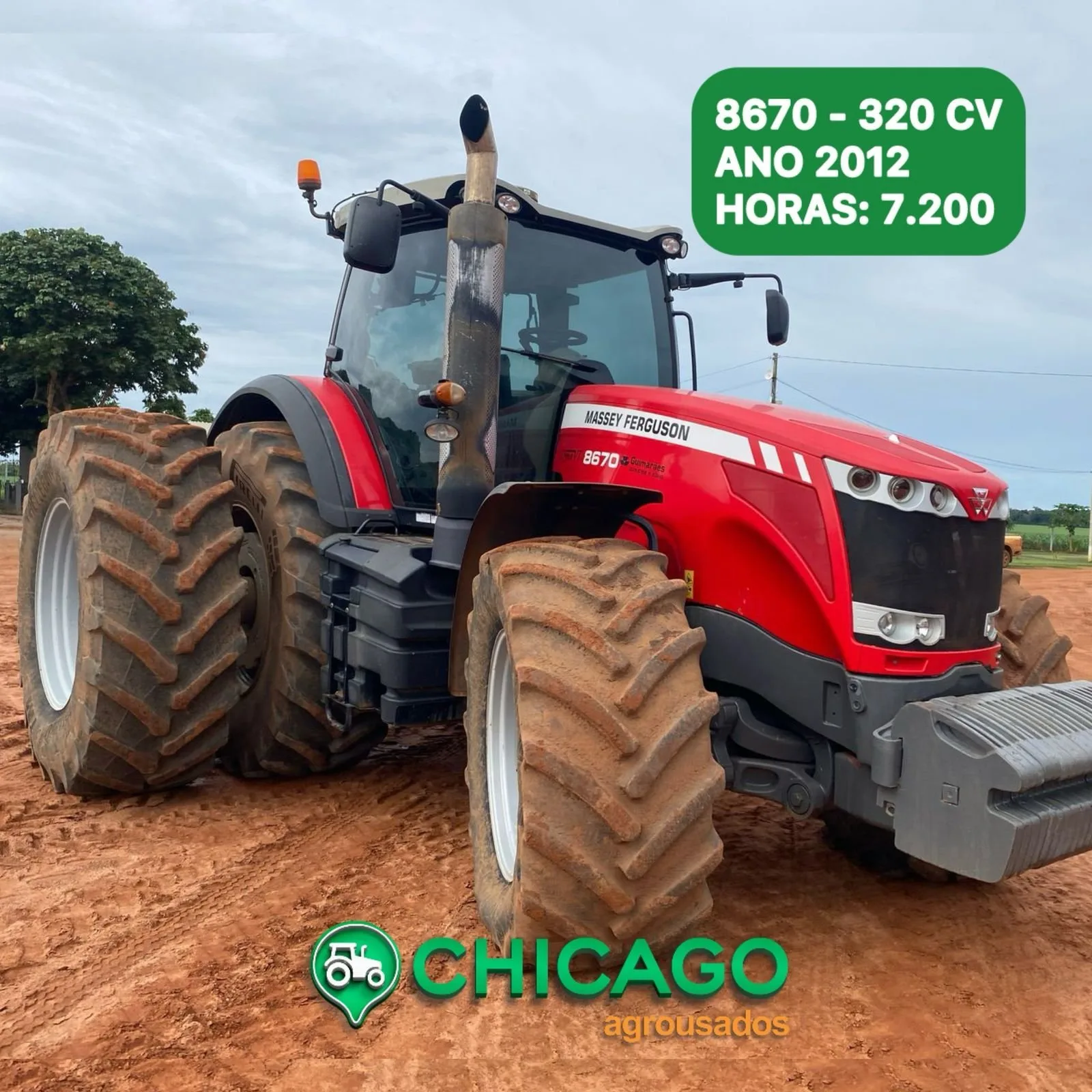 Trator Massey Ferguson, 8670, Ano 2012, foto principal do anúncio