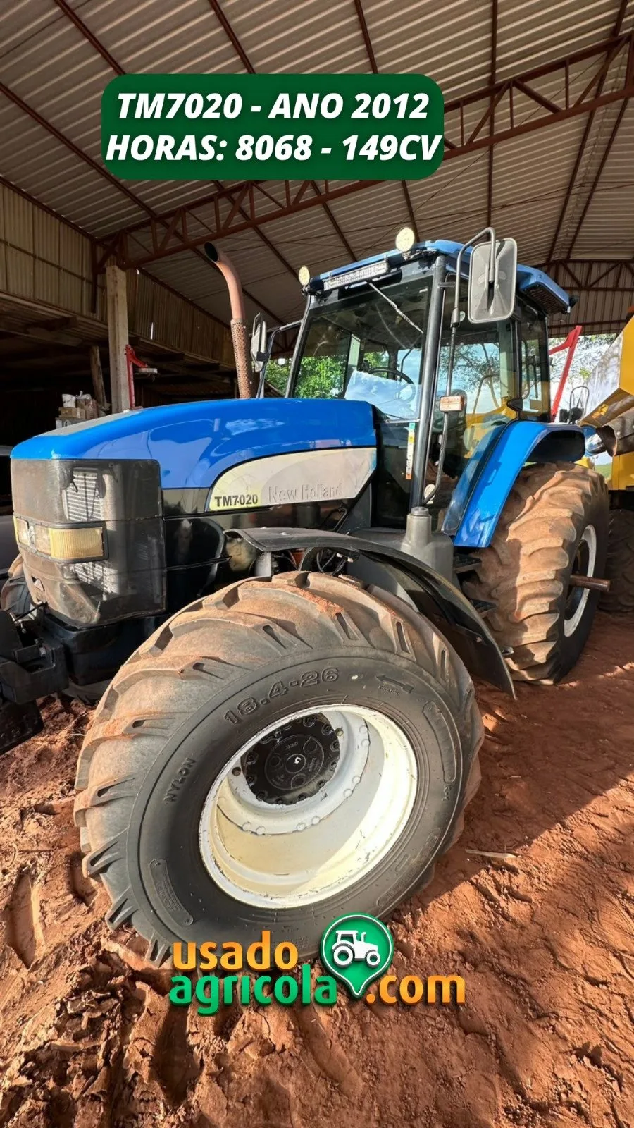 Trator New Holland, TM7020, Ano 2012, foto principal do anúncio